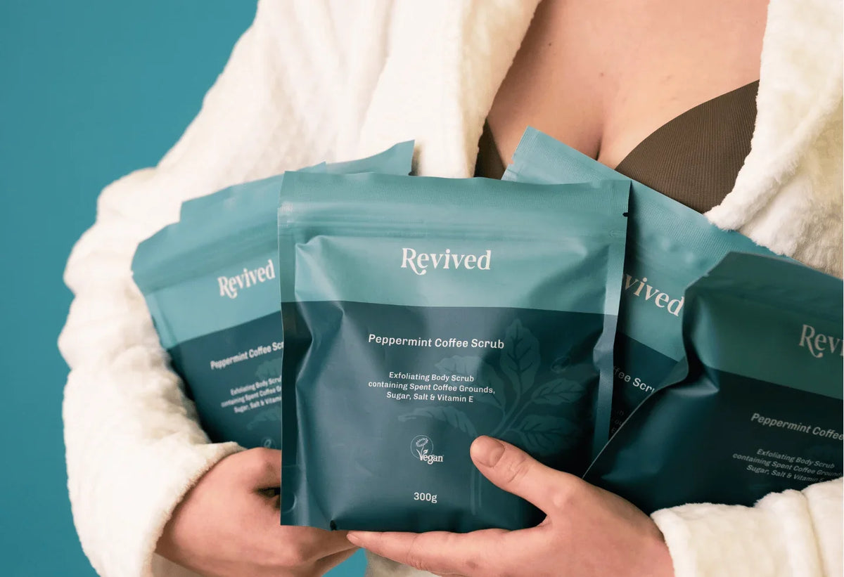Revived Peppermint Body Scrub: From coffee grounds to glowing skin